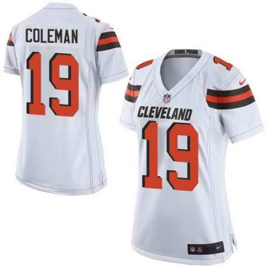 Nike Browns #19 Corey Coleman White Womens Stitched NFL New Elite Jersey
